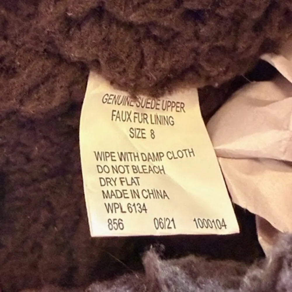 Muk Luks Flexi New York Tall Boots Women’s 9 Chocolate Suede Faux Fur